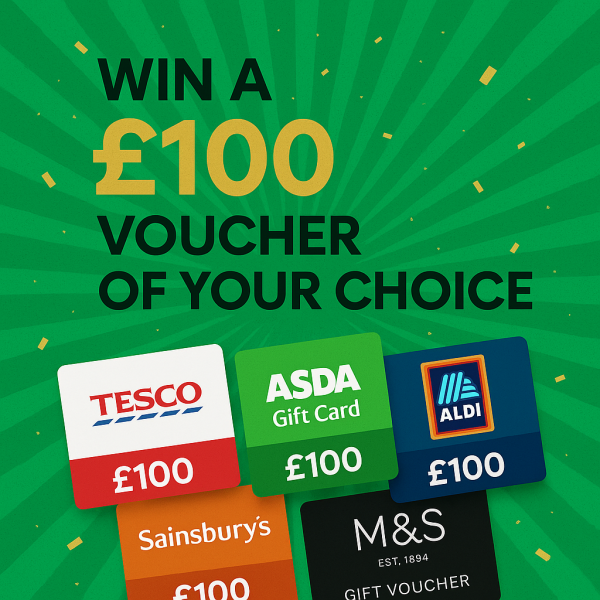 £100 FOOD SHOP VOUCHER OF YOUR CHOICE